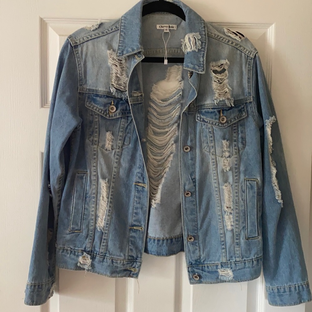 New Ripped Jean Jacket!!
